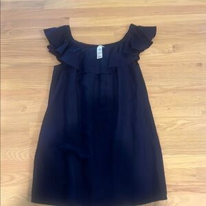 Tommy Bahama Blue Off-Shoulder Ruffled Mini Dress